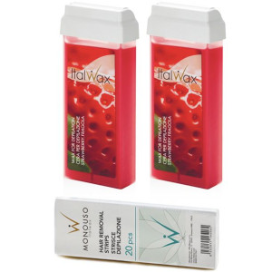 2+1 GRATIS DEPILACJA woski rolka strawberry paski