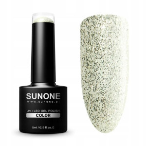 SUNONE M01 Marie lakier hybrydowy 5ml Brokat Silve