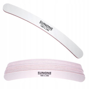 SUNONE Pilnik manicure 10szt banan biały 180/240
