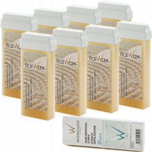 DEPILACJA 8x Wosk w rolce ITALWAX Zinc Oxide PASKI