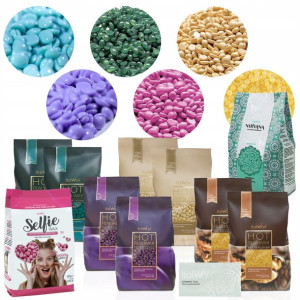 ITALWAX 10x WOSK twardy w DROPSACH = 1kg DEPILACJA