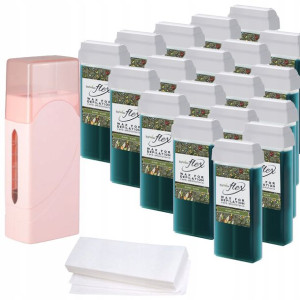 Zestaw depilacja 24x WOSK rolka FLEX ALGAE PODGRZE