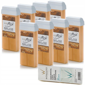 DEPILACJA 8x Wosk w rolce ITALWAX Flex Amber PASKI