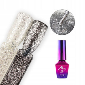 Molly Lac Top No Wipe Silver Jack Top do lakierów hybrydowych 5ml