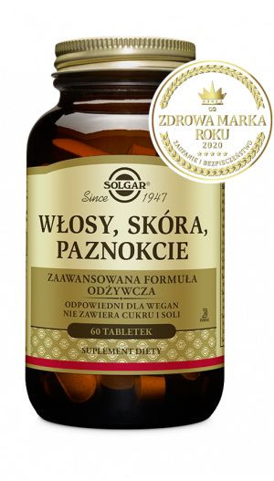 Solgar Formuła Włosy, Skóra, Paznokcie 60 Tabletek