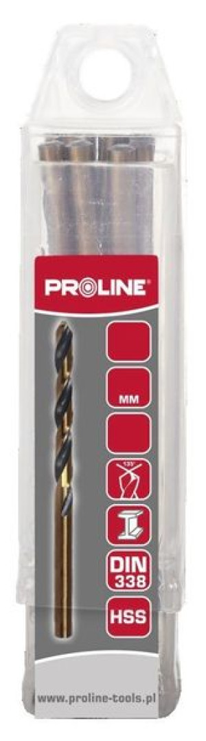 Wiertło do metalu hss din338 szlif.kr.  8.5mm szt.1 proline