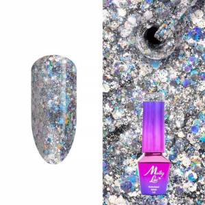 Molly Lac lakier hybrydowy Holo 573 5 ml Silver
