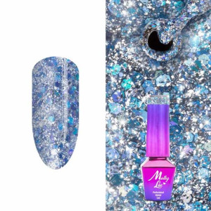 Molly Lac lakier hybrydowy Holo 574 5 ml Niebieski