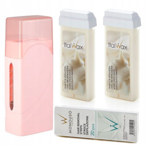 ZESTAW DEPILACJA 2X AROMATYCZNE WOSKI podgrzewacz