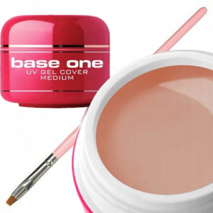 Żel BASE ONE budujący COVER MEDIUM 50g pędzel