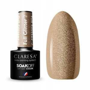 Claresa Lakier Hybrydowy full glitter 2 GOLD ZŁOTY