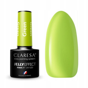 Claresa Lakier Hybrydowy Jelly effect green zielon