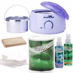 Depilacja PODGRZEWACZ wosk puszka 800 lotion paski