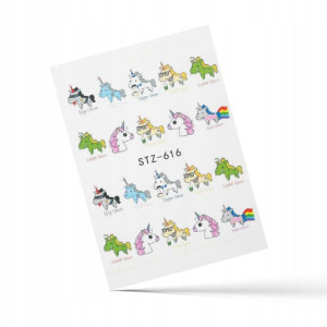 Naklejka wodna na paznokcie NAKLEJKI UNICORN