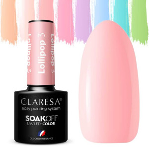 HIT CLARESA pastelowe Lakiery Hybrydowe LOLLIPOP 3