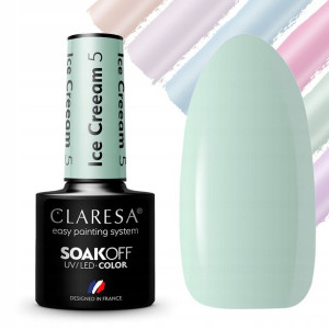 Hit Claresa Pastelowe Lakier Hybrydowy Ice Cream 5