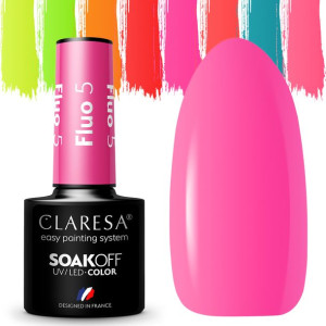 HIT CLARESA FLUO Lakiery Hybrydowe NEONOWE #5