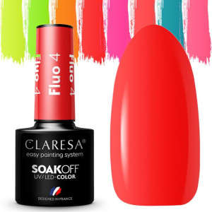 HIT CLARESA FLUO Lakiery Hybrydowe NEONOWE #4