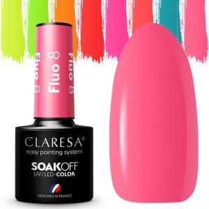 HIT CLARESA FLUO Lakiery Hybrydowe NEONOWE #8
