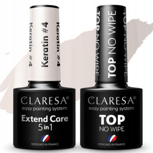 Claresa KERATIN baza lakier 5w1 #4 TOP NO WIPE