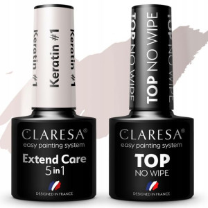 Claresa KERATIN baza lakier 5w1 #1 TOP NO WIPE