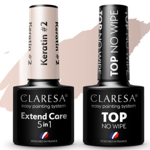 Claresa KERATIN baza lakier 5w1 #2 TOP NO WIPE