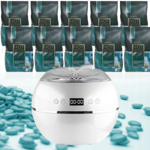 Zestaw DEPILACJA 10x wosk 1kg AZULEN + PODGRZEWACZ