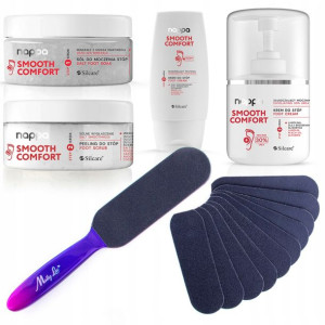 PEDICURE ZESTAW TARKA PODO 4x Nappa SMOOTH peeling