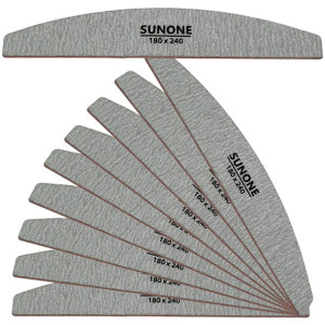 SUNONE Pilnik manicure 10szt łódka zebra 180/240