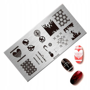 Blaszka płytka do stempli z wzorkami BCN-022 stamping