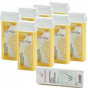 DEPILACJA 8x Wosk w rolce ITALWAX LEMON PASKI