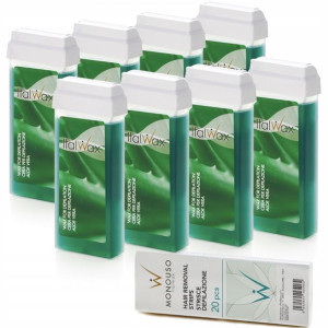 DEPILACJA nogi 8x Wosk w rolce ITALWAX ALOE PASKI