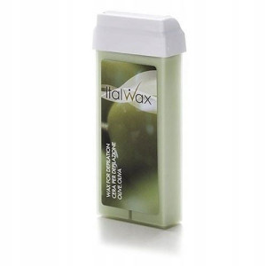 ItalWax Olive - aromatyczny wosk z dwutlenkiem tytanu do depilacji w rolce