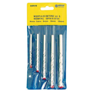 Wiertła do betonu kpl. szt.8 (3-10mm) w etui  113108