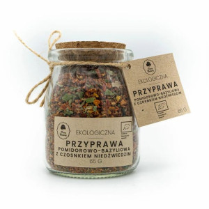 Przyprawa pomidorowo-bazyliowa z czosnkiem niedźwiedzim eko w słoiczku 65 g