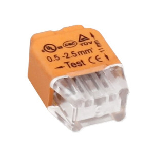 Złączka instalacyjna wciskana 2-przewodowa  na drut 0,75-2,5mm?  IEC 300V/2