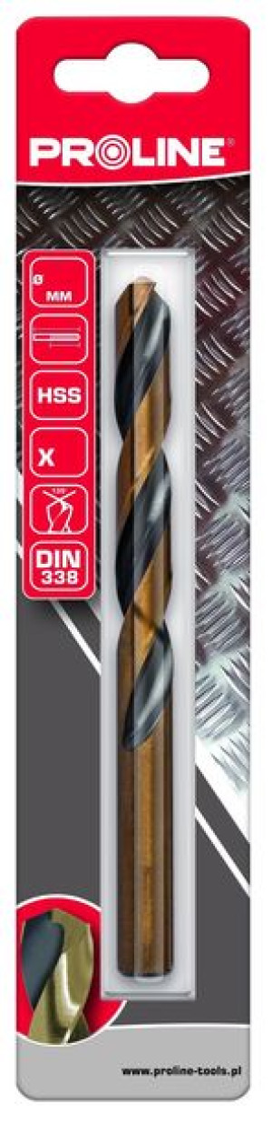 Wiertło do met hss din338 szlif.kr.3.5mm szt.3 blist proline