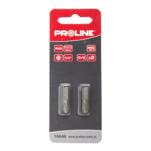 Końcówka 1/4" ph3 l 25mm 2szt. s2 blister proline
