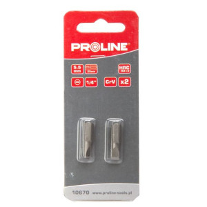 Końcówka 1/4" płaska 6.5mm l 25mm 2szt. s2 blister proline