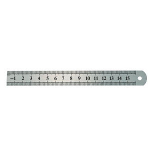 Przymiar stalowy sztywny, dwustronnie skalowany 150*18mm