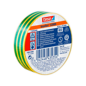 Taśma elektroizol.5000v pcw 10m:15mm zielono-żółta (h5394704)
