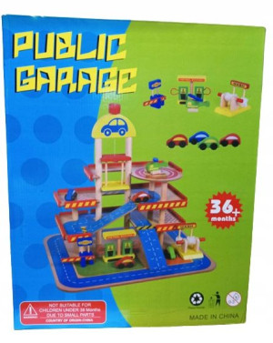 Public Garage duży drewniany garaż, myjnia, stacja