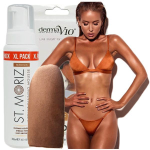 St Moriz samoopalacz w piance Medium DUŻY + rękawica ZESTAW 300ml