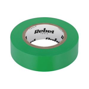 Taśma izolacyjna klejąca REBEL (0,13 mm x 19 mm x 20 yd) zielona