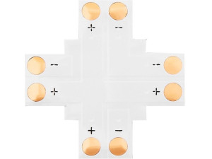 4882  Konektor do taśm led typu "+" 8mm 2pin