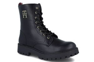 Trzewiki damskie Tommy Hilfiger T3A5-32392 worker czarne