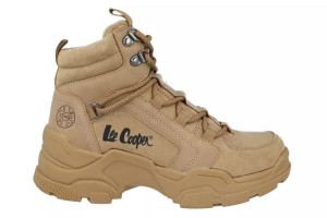 Botki damskie Lee Cooper LCJ-22-31-1442L beż młodzieżowe platforma