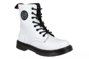 Trzewiki Lee Cooper LCJ-22-31-1439L biały glany sznurowane płaska podeszwa