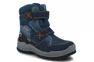 Śniegowce chłopięce PRIMIGI 2895411 granatowy GORETEX za kostkę rzepy