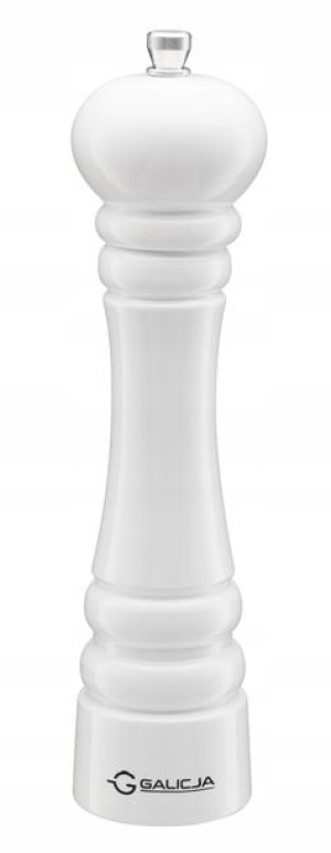 MŁYNEK DO SOLI LUB PIEPRZU BIAŁY drewno 24 cm